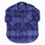 Women's blue plaid flannel button-front shirt with long sleeves