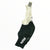 Rapha Mens Pro Team Winter Bib Shorts in black and white with shoulder straps feature RAPHA branding in white on the leg and black stripes on the white straps, shown on a plain white background. Premium men's cycling apparel.