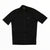 Displayed on a plain white background, the Rapha Mens Core Jersey is a black, short-sleeve men’s cycling jersey featuring a front zipper and subtle white Rapha branding on the left chest.