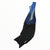 Men's cycling bib shorts in black with blue side panel and Rapha branding on leg.