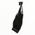 Black cycling bib shorts with white contrast trim and reflective leg patch detail