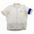 Men's Rapha flyweight cycling jersey in off-white with blue accent sleeve, full zip