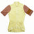 Light yellow womens cycling training jersey with brown sleeve panels, full-zip short sleeves.