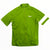 Men's lightweight cycling jersey in bright green, full-zip short sleeves with logo