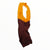 Rapha men’s bib shorts with bright orange upper and maroon lower, “Rapha” leg branding