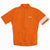 Men's lightweight cycling jersey in orange, full-zip short sleeves with logo