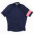 Men's Rapha flyweight cycling jersey in navy with pink side stripe on sleeve, full zip