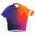 Men's Rapha flyweight cycling jersey, purple-to-orange grid gradient, full-zip