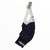 Men's cycling bib shorts, white upper and dark navy lower; black Rapha logo on leg cuff.