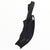 The Rapha Mens Pro Team Winter Bib Shorts in black, featuring shoulder straps and RAPHA branding on one leg, are displayed against a plain white background, showcasing sleek, form-fitting fabric designed for elite men's cycling.
