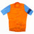 Rapha women’s training jersey, full-zip, bright orange with light blue and dark blue sleeves