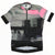 Rapha women’s training jersey, full-zip, gray and black with pink and white panels