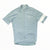The Rapha Mens Core Jersey by Rapha is a light blue short-sleeve cycling jersey with a full front zipper, showcasing a white Rapha logo on the left chest and a white band on the left sleeve. Laid flat against a white background, this stylish essential is designed for men’s cycling apparel.