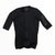 Black cycling jersey with full front zipper, short sleeves, Rapha logo on sleeve.