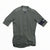 The Rapha Pro Team Flyweight Jersey is a short-sleeved, gray ultralight cycling top with a front zipper and a dark left sleeve band featuring "RAPHA" in white—designed for peak performance.
