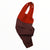 Men's cycling bib shorts with orange upper panel and maroon lower legs, Rapha logo.