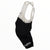 The Rapha Classic Bib Shorts in black and white feature "RAPHA" in white on one leg. Designed for cycling performance, they are showcased against a plain white background.