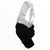 The Rapha Classic Bib Shorts in black and white, featuring supportive shoulder straps for premium cycling performance, are displayed on a plain white background.