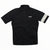 Men's lightweight cycling jersey in black, full-zip short sleeves with logo