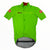 Men's Castelli cycling jersey, short sleeves, full-zip, neon green with red logos