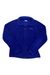 Royal blue fleece full-zip jacket with stand collar and zippered front pockets