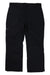 The Boulder Gear Men's Front Range Pant, shown in black with a straight-leg fit, features 4-way stretch, belt loops, two front pockets, and a right leg side pocket, displayed flat on a white background.