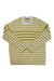 The Icebreaker Men's Waypoint Crewe Sweater is a long-sleeve Merino wool crew with horizontal mustard yellow and white stripes, a round neckline, and ribbed cuffs and hem—ideal for travel or casual wear.