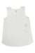 The ExOfficio Womens Wanderlux Tank Top is laid flat on a white surface, featuring a scoop neckline, right-side labels, and comfortable moisture-wicking fabric—ideal for outdoor adventures.
