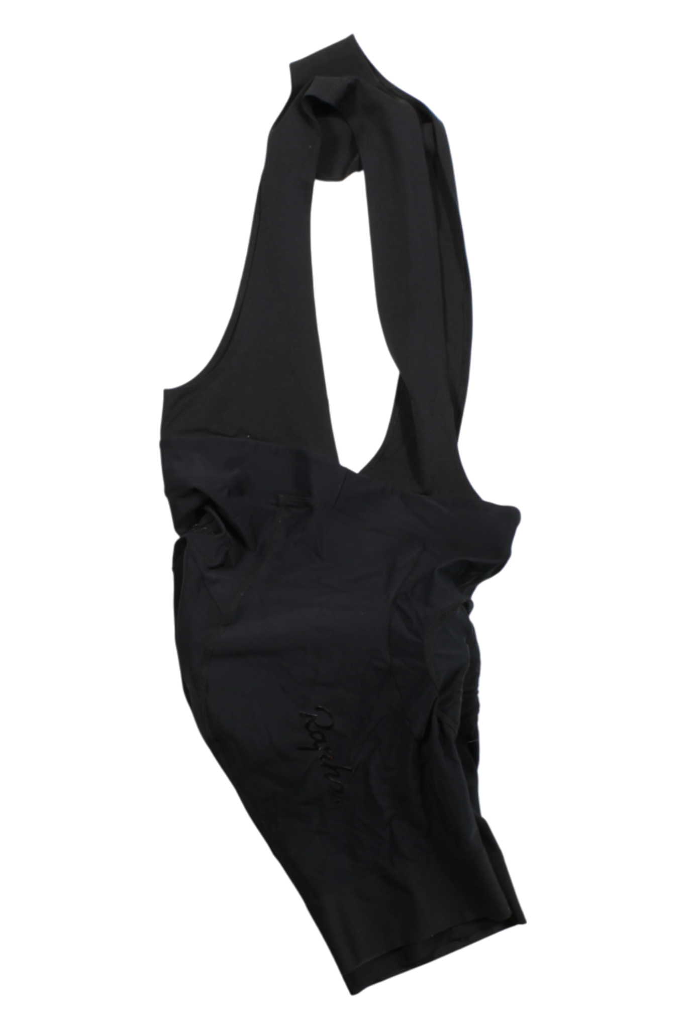 Rapha women's core bib shorts, black, with shoulder straps and leg grippers