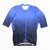 Rapha men's printed cycling jersey, bright blue, front zip, short sleeves