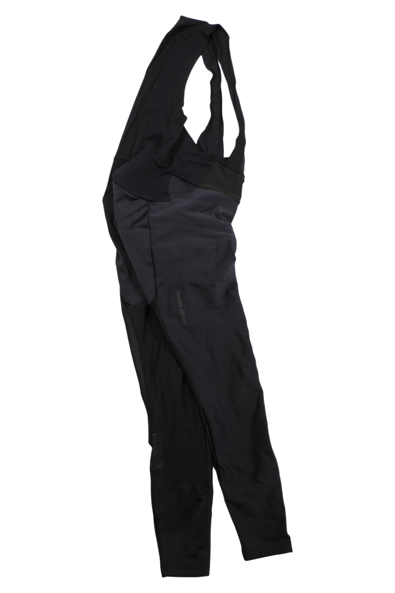 Men's black thermal cycling bib tights with long legs and bib straps