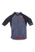 The Mens Rosso Corsa Jersey is a lightweight, breathable Castelli cycling jersey in dark blue with short sleeves, a front zipper, subtle dotted pattern, and the red scorpion logo on the chest.