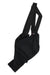 A black, asymmetrical crossbody bag with two wide straps and lightweight fabric—ideal for carrying essentials while cycling in your Velocio Mens Signature Bib Short. Shown on a white background.