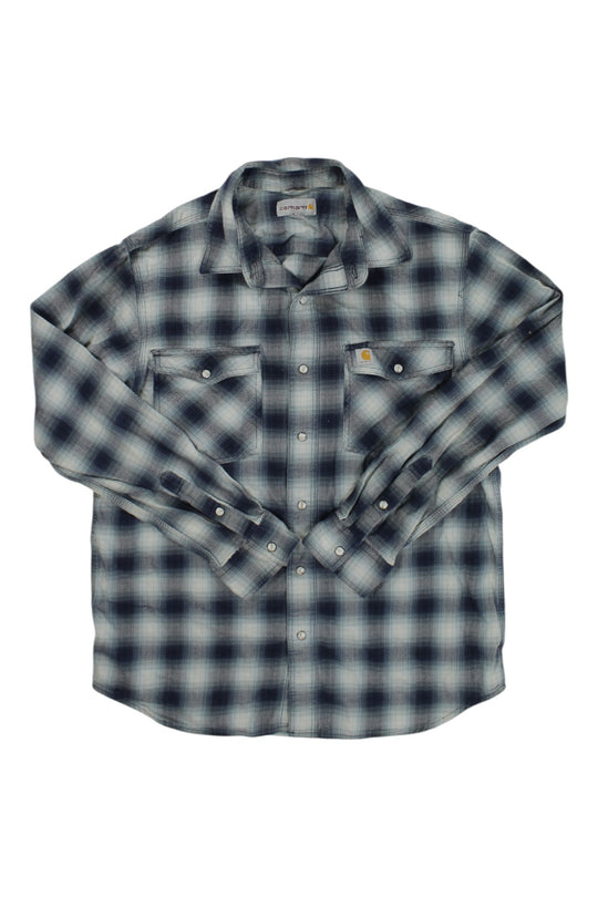 Mens Rugged Flex Hamilton Plaid Long Sleeve Shirt