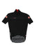 The Mens Rosso Corsa Jersey is a lightweight, breathable cycling top with a zippered front, red inner collar accents, Castelli logos on the sleeves and chest, and a longer back hem with reflective details.