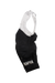 The Rapha Classic Bib Shorts, in black and white with white shoulder straps and the RAPHA logo on the left leg, are premium cycling shorts engineered for top performance, shown here on a plain white background.