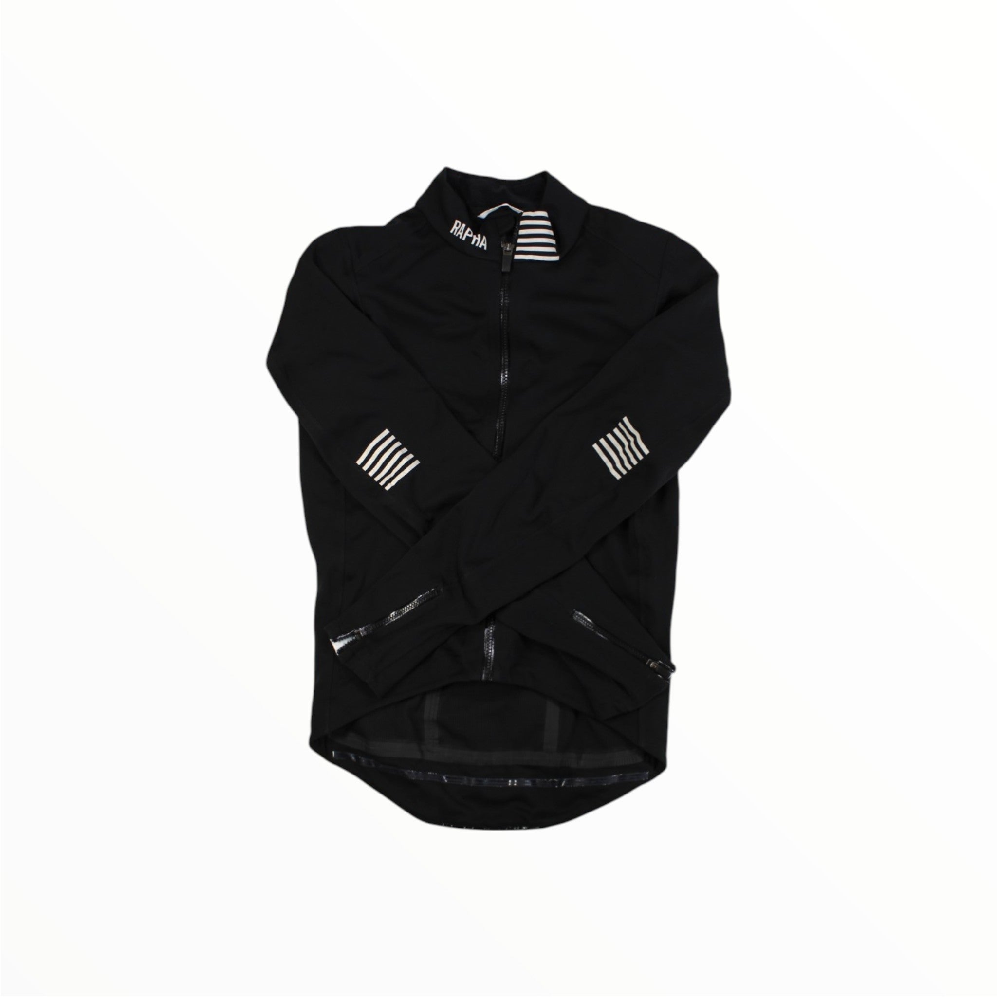 Black softshell jacket for men, full-zip front, stand collar, reflective sleeve stripes