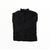A black Rapha Insulated Transfer Jacket by Rapha, featuring long sleeves crossed at the front and displayed flat on a white background—perfect as a cycling jacket for cool-weather rides.