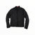 The Rapha Insulated Transfer Jacket by Rapha is a black, long-sleeve zip-up cycling jacket featuring two side pockets and a subtly wrinkled texture, shown laid flat on a white background—perfect for cool-weather rides and celebrated for its versatile design.
