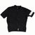 Men's climbers jersey, black, short-sleeve full-zip front