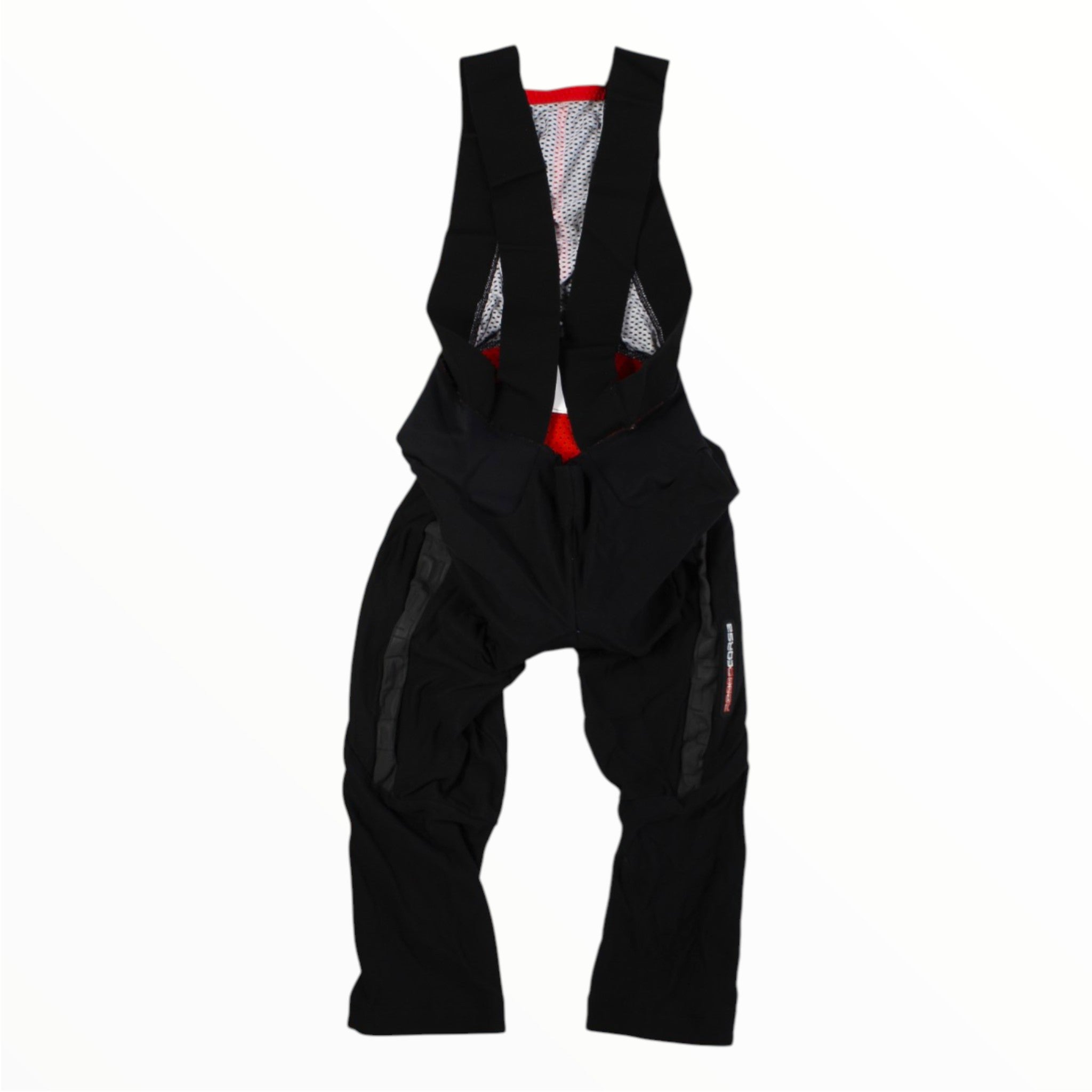 Womens Castelli Rosso Corsa bib tights, black with red accents