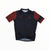 The Rapha Clubhouse Merch Midweight Race Jersey by Rapha is a short-sleeve black midweight race jersey featuring red patterned sleeves, a front zipper, small diamond logo on the chest, and "Rapha Amsterdam" text on the left side—a standout cycling jersey inspired by the spirit of the Rapha Clubhouse.