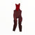 The Rapha Men’s Pro Team Winter Tights with Pad II, featuring shoulder straps and RAPHA branding on the left leg, are displayed against a plain white background. These maroon bib tights are specifically designed by Rapha for men, providing padded comfort and high performance during cold weather rides, making them an essential piece for any cyclist’s wardrobe.