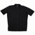 Men's short-sleeve full-zip cycling jersey with stand collar, black with small chest logo