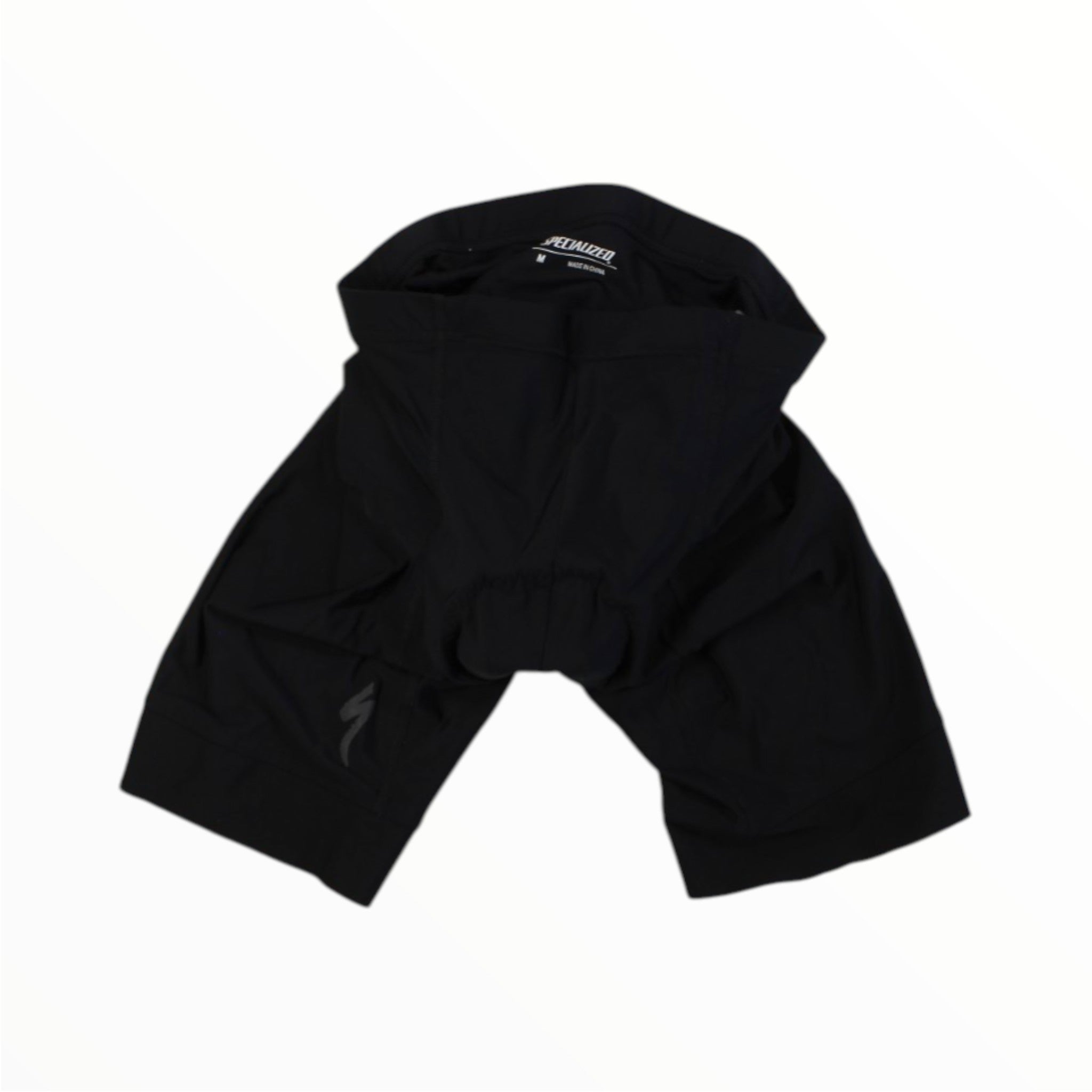Black women's RBX shorts with elastic waistband and lightning logo at side
