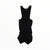 Black thermal bib shorts with front bib straps and wide leg cuffs.