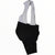 Black cycling shorts with light gray yoke and wide waistband