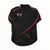Men's black wind jacket with pink piping, full-zip front and long sleeves