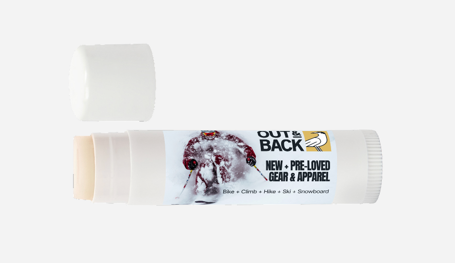 OBO Chapstick lip balm tube with cap off
