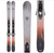 Rossignol Women's Rallybird 90 W Skis with Xpress 10 GripWalk Bindings '24 feature a light grey top sheet, geometric accents, Rossignol logo, and sunset gradient—ideal for all-mountain skiing.